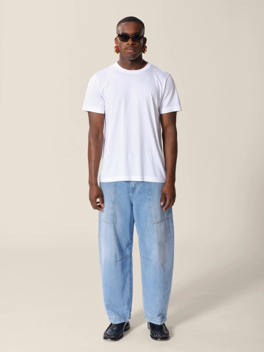 Light Blue 'Rhannon' Wide Leg Jeans