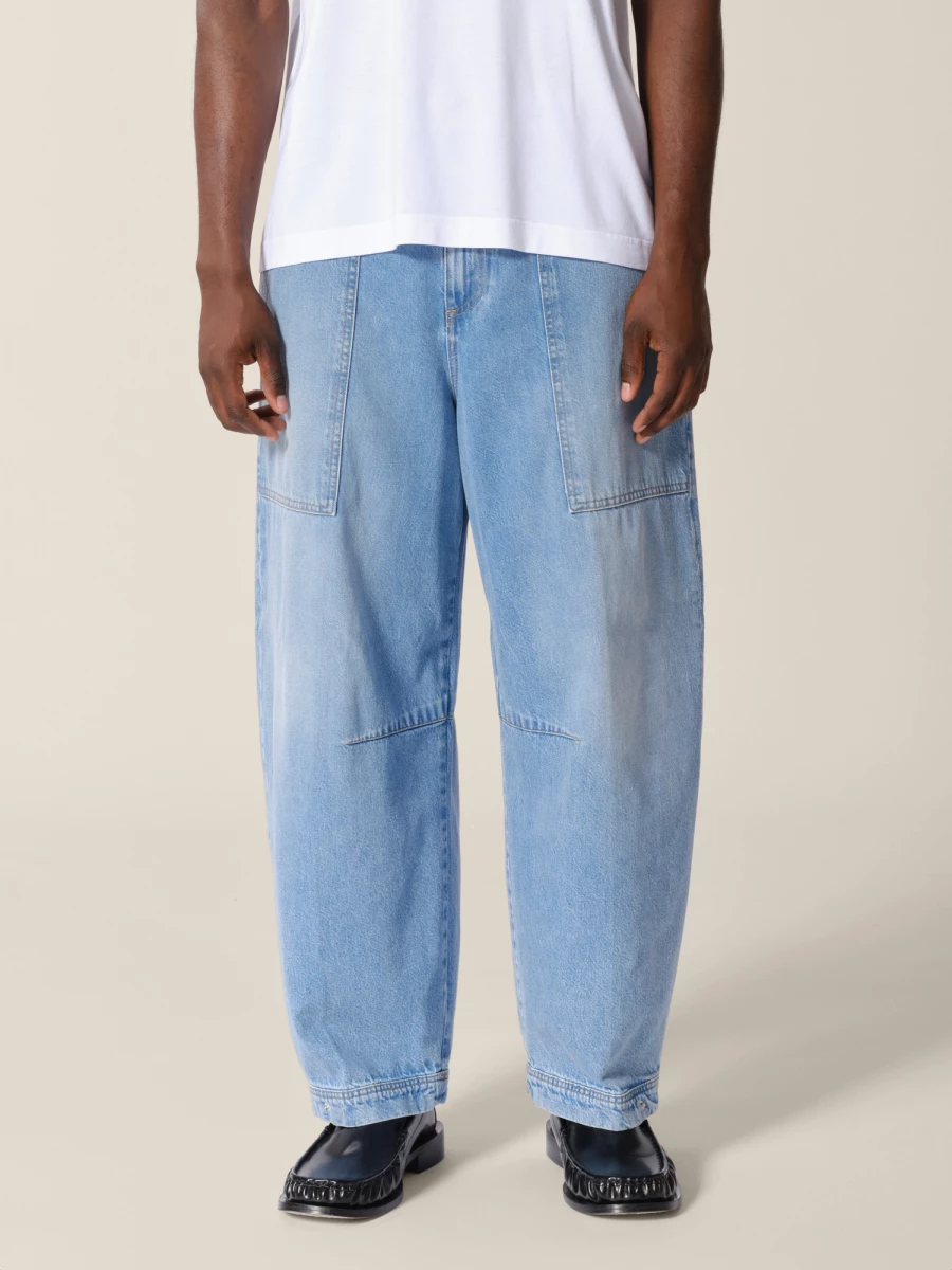 Light Blue 'Rhannon' Wide Leg Jeans