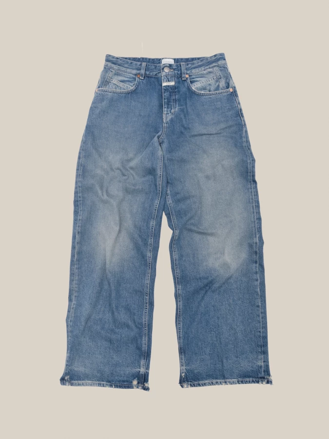 Dark Blue 'Nikka' Wide Leg Jeans