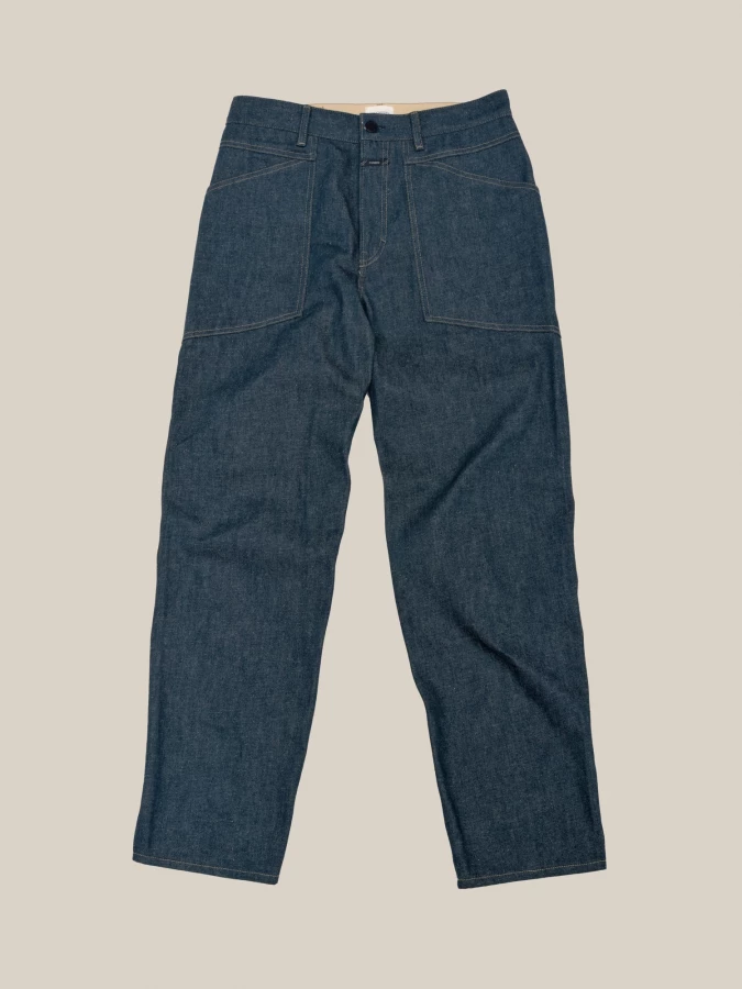 Dark Blue 'Fatigue-X' Straight Jeans