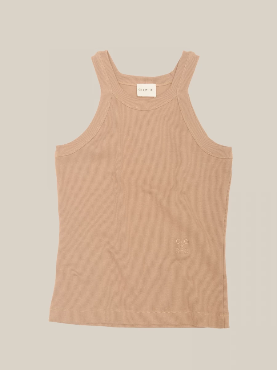 Camel 'Racer' Cotton Rib Tank Top
