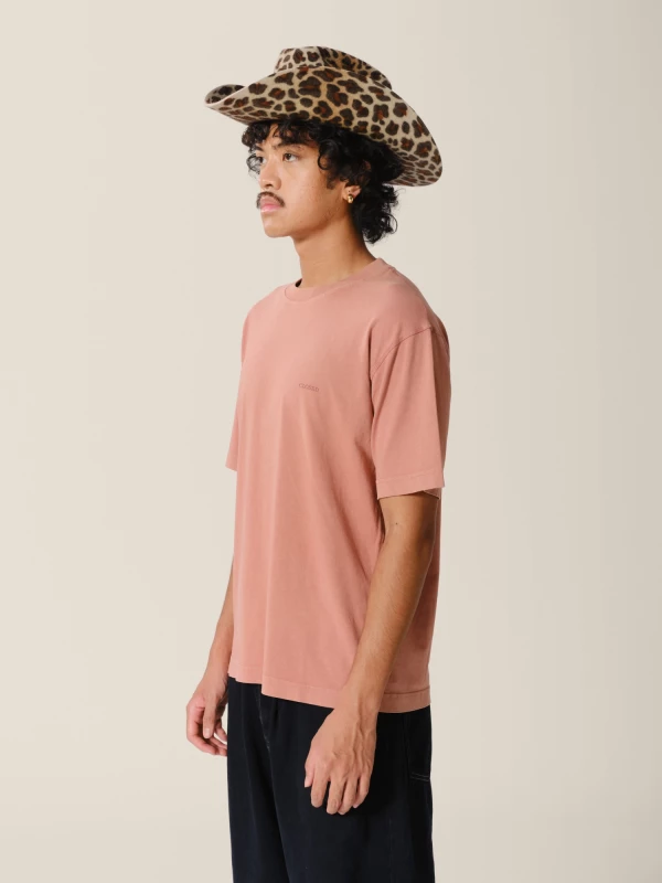 T-Shirt Argilla 'Logo' in jersey di cotone organico con effetto sbiadito 2