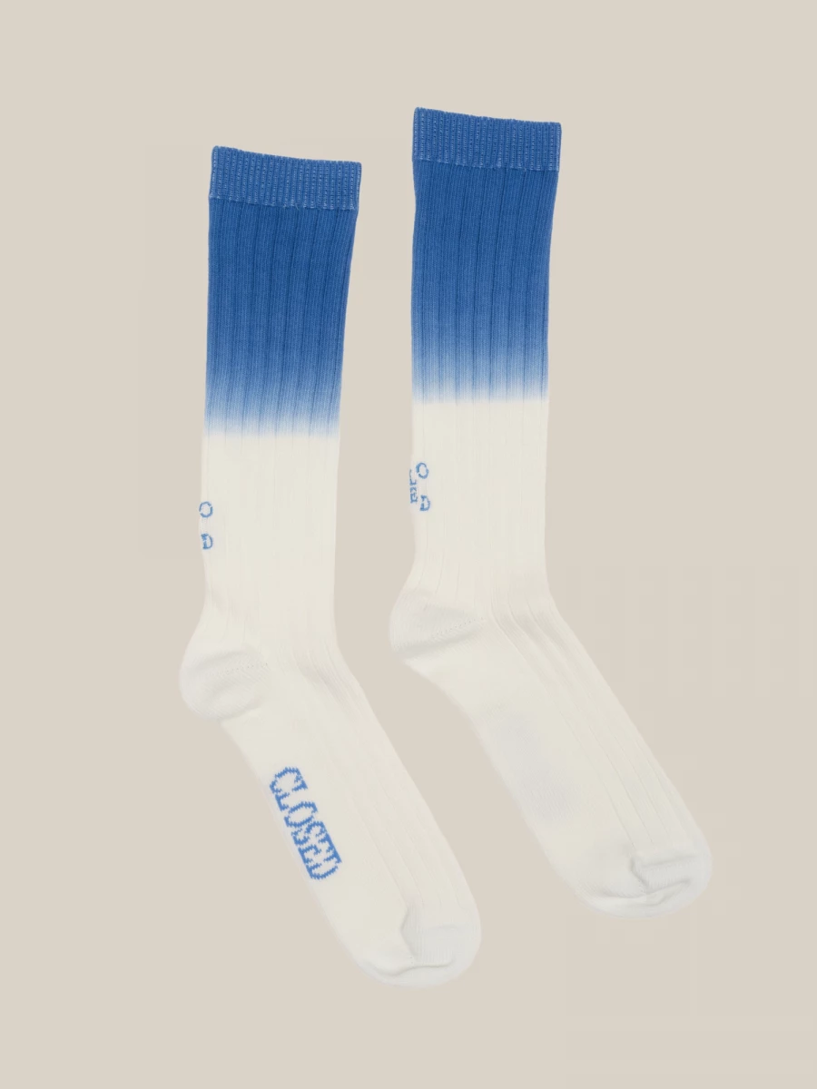 Blue organic cotton shaded Socks