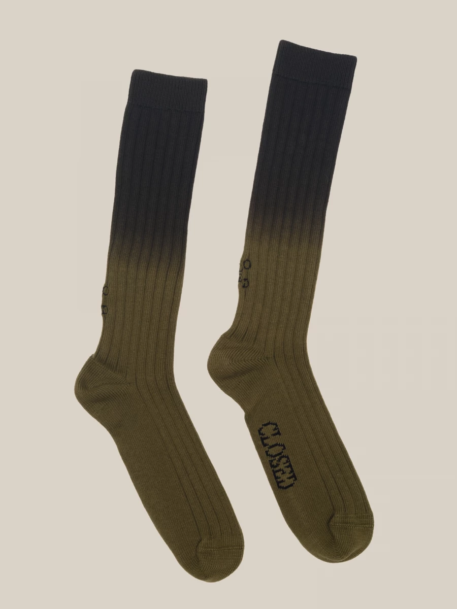 Olive Green organic cotton shaded Socks