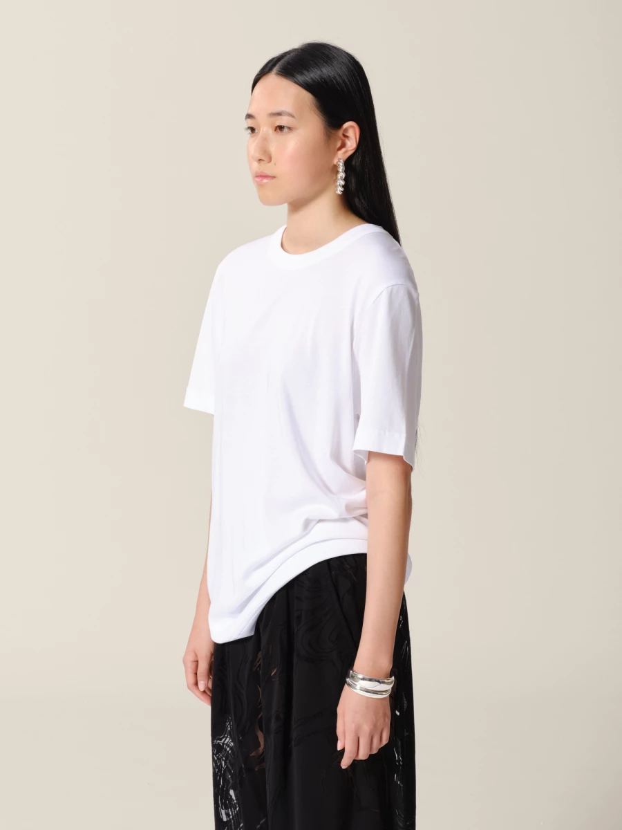 White Crewneck Heavyweight Lyocell T-Shirt