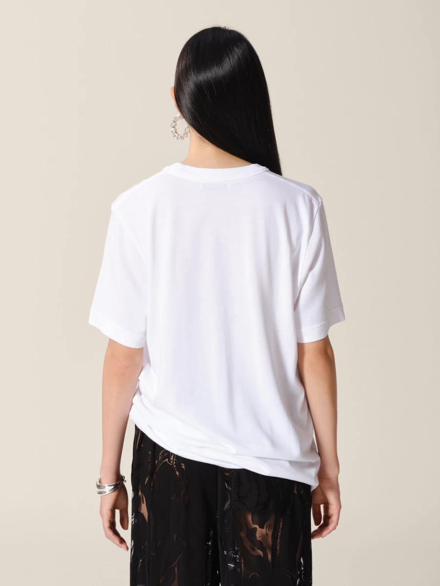 White Crewneck Heavyweight Lyocell T-Shirt