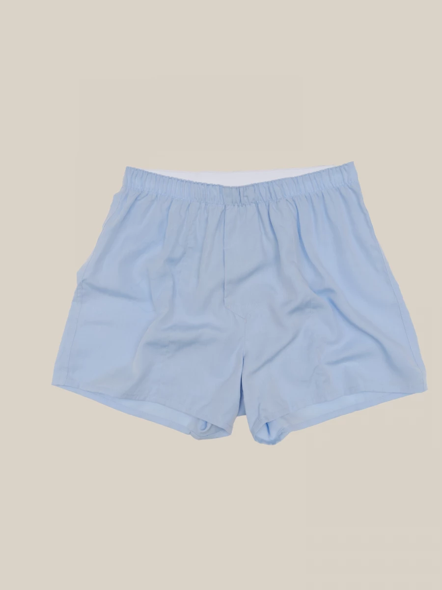 Light Blue 'Boxer' Lyocell Shorts