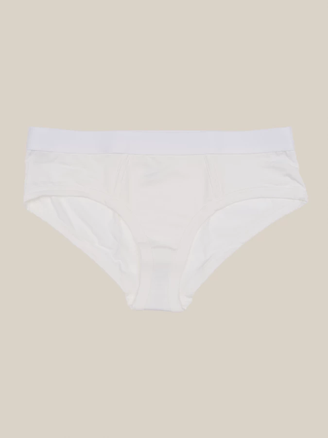 White 'Y-Brief' Low Waist Slip
