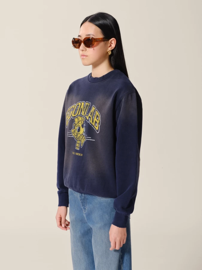 Blue 'Dragon' Printed Sunfade Sweatshirt