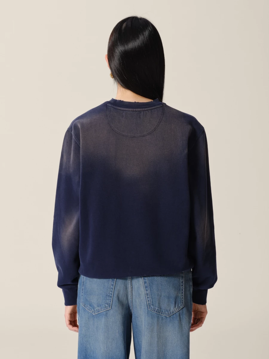 Blue 'Dragon' Printed Sunfade Sweatshirt