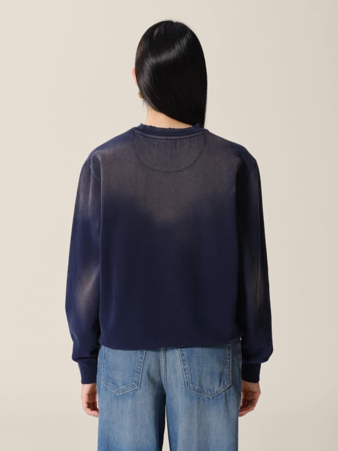 Blue 'Dragon' Printed Sunfade Sweatshirt