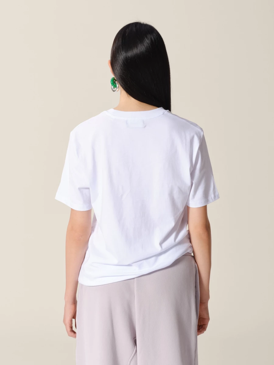 White 'Lapinou' Printed Cotton T-Shirt