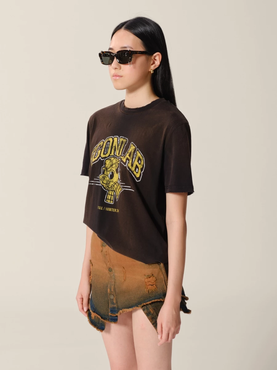 Black 'Dragon' Printed Cotton T-Shirt