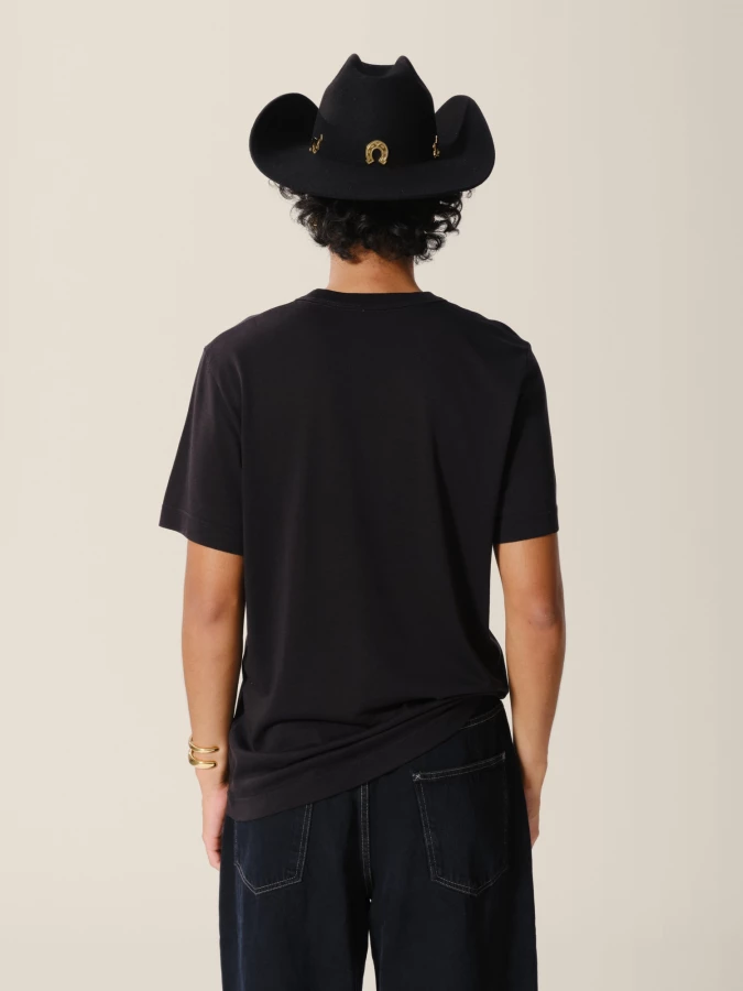 Cappello Cowboy Nero 'The Harvey Horse Gold' in pura lana bio