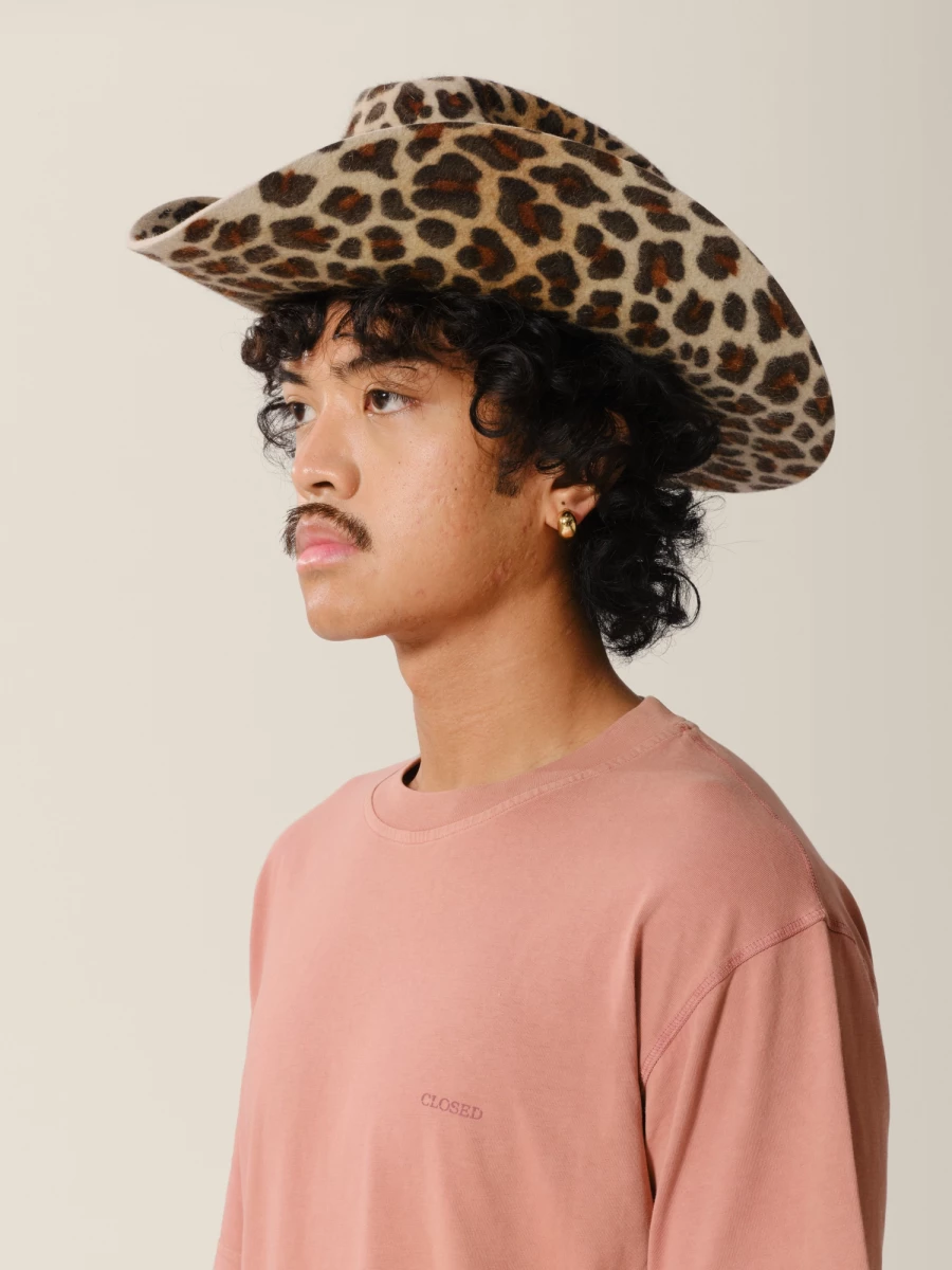 Leopard 'The Harvey Maluma' Cowboy Hat in Pure Organic Wool