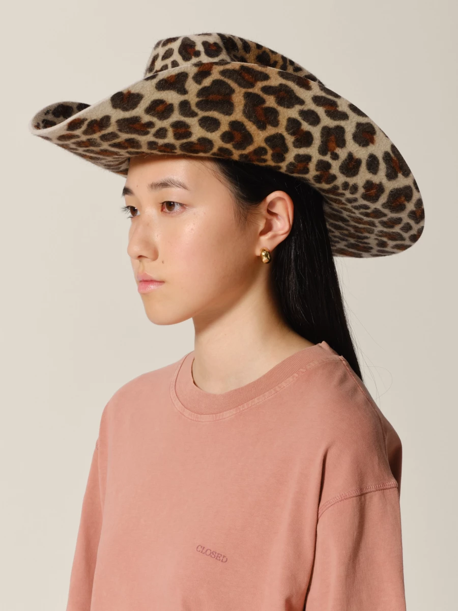 Leopard 'The Harvey Maluma' Cowboy Hat in Pure Organic Wool