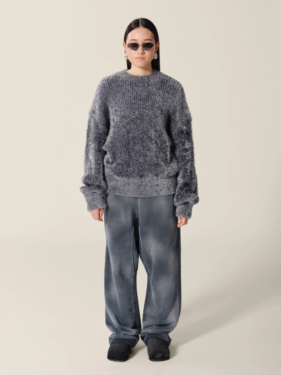 Grey 'Fuzzy' Soft Touch Crewneck