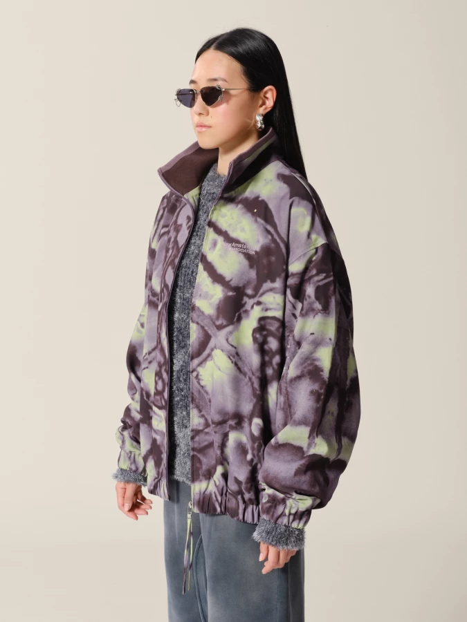 Light Green/Purple Oversized Track Jacket