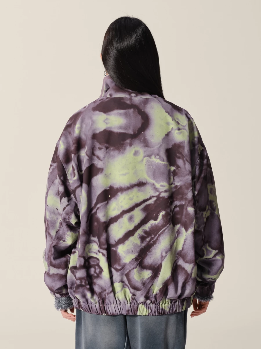 Light Green/Purple Oversized Track Jacket
