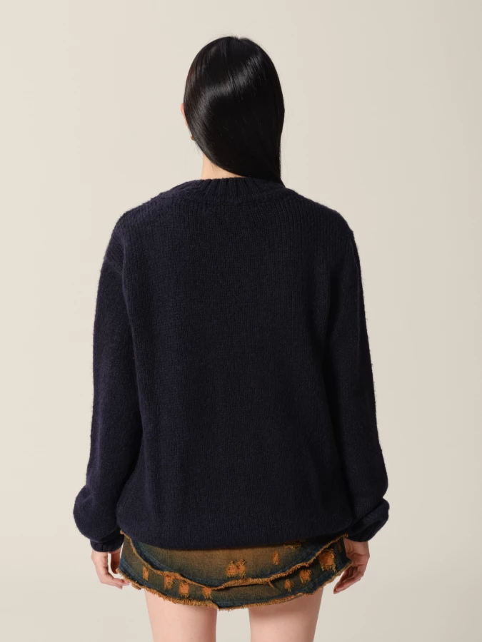 Navy Destroyed Creweneck