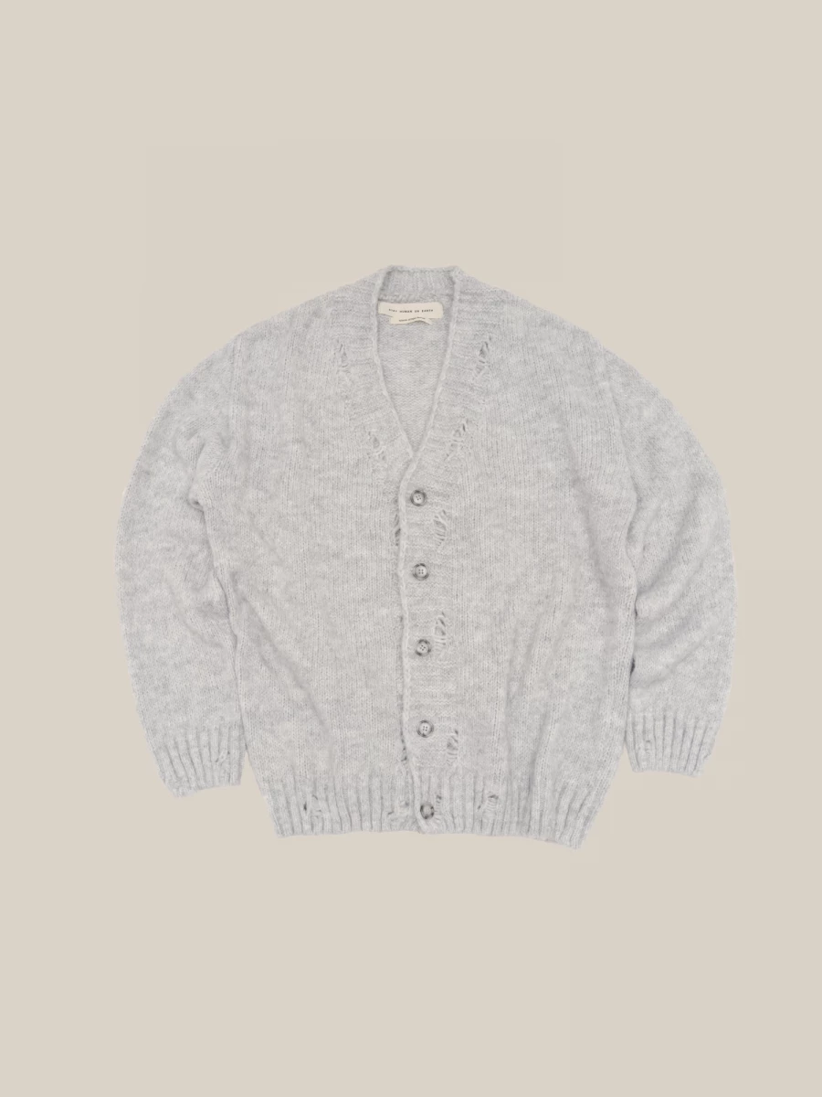 Light Grey Destroyed Cardigan