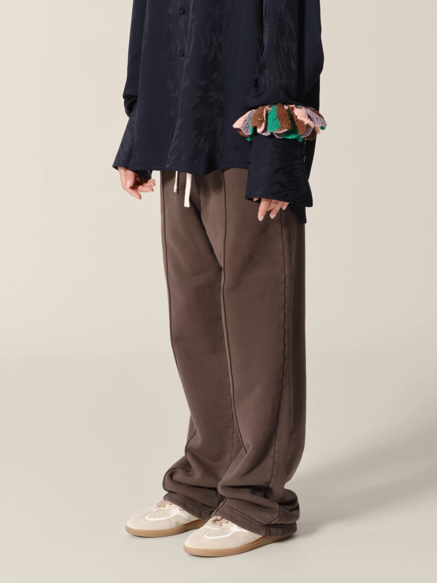 Brown Relaxed Zip Pocket Lounge Pants