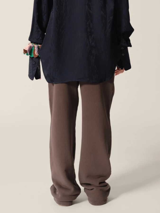 Brown Relaxed Zip Pocket Lounge Pants