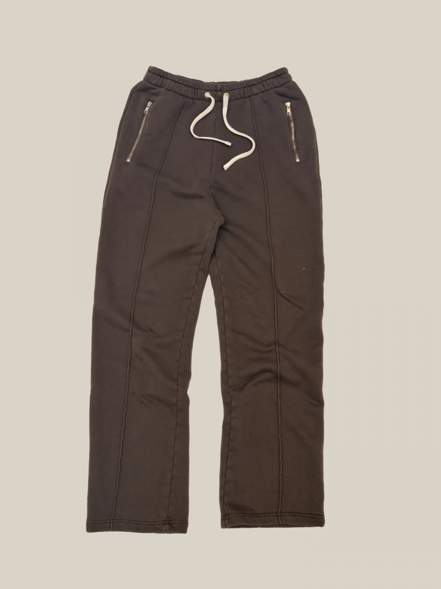 Brown Relaxed Zip Pocket Lounge Pants