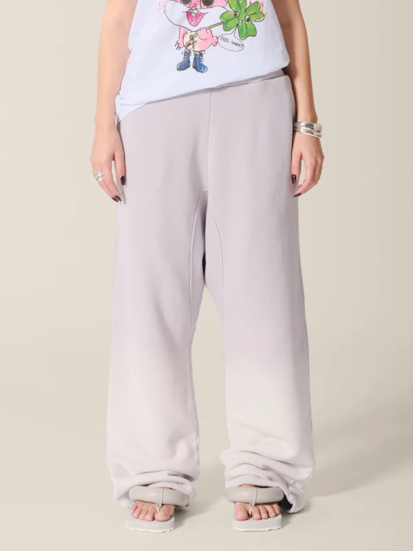 Light Grey Sun Bleached Relaxed Fit Haavy Cotton Lounge Pants