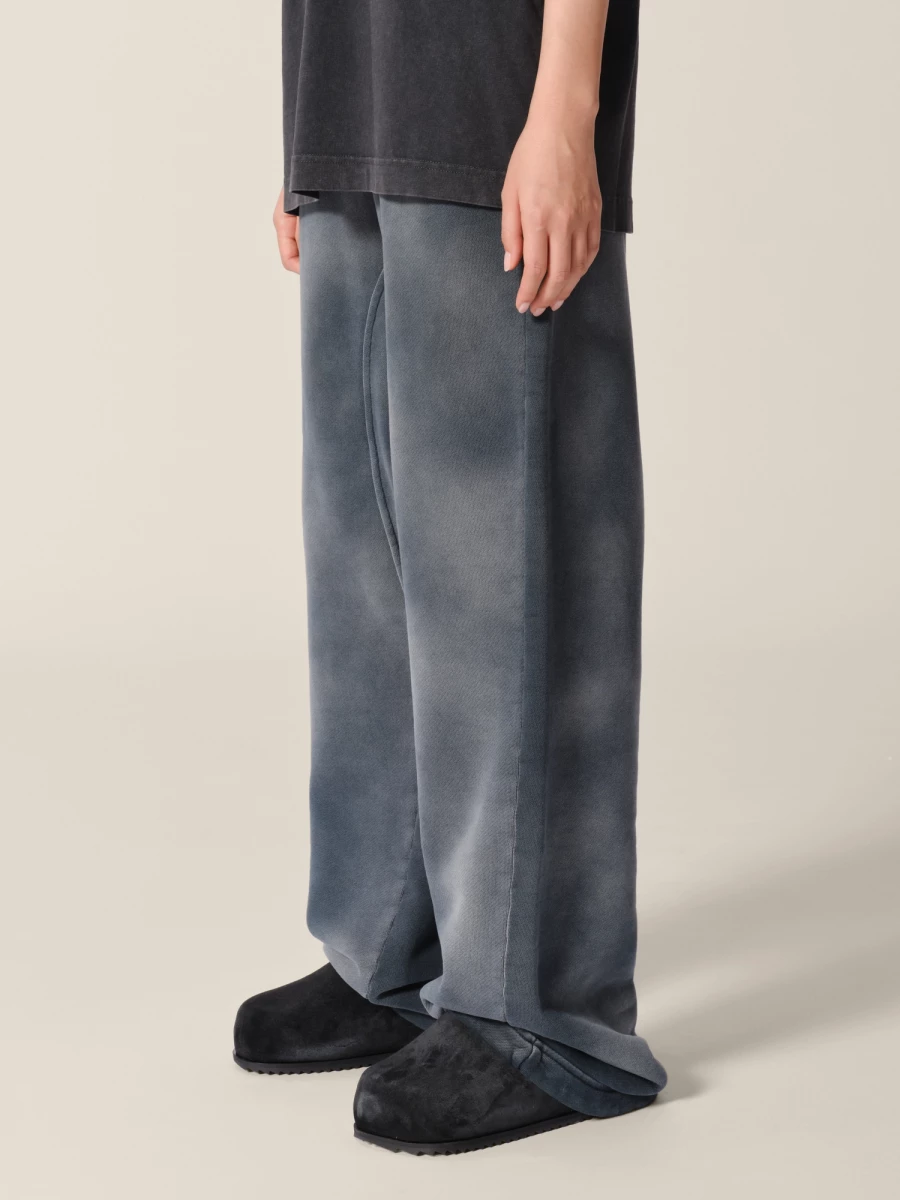 Black Sun Bleached and Ripped Relaxed Fit Heavy Cotton Lounge Pants