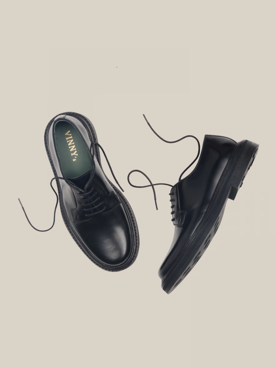 Black Elegant 'Vinnee Blucher' Polido Leather Shoes