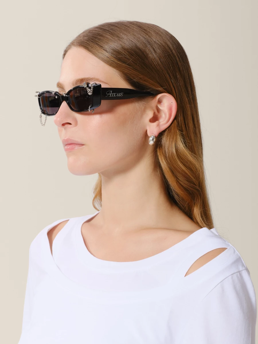 Black 'Canis' Alpha Piercings Sunglasses