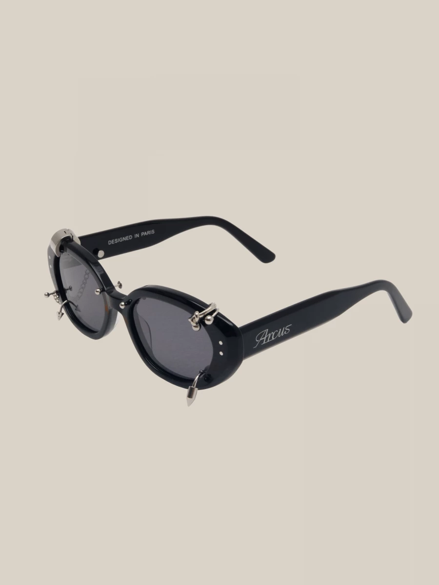 Black 'Delphinus' Piercings Sunglasses