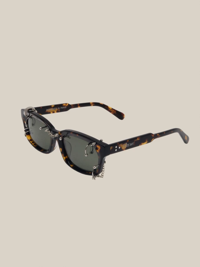 Brown 'Cygnus' Alpha Piercings Sunglasses