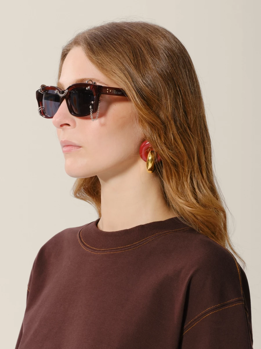 Occhiali da sole Bordeaux 'Cygnus' con Alpha piercing