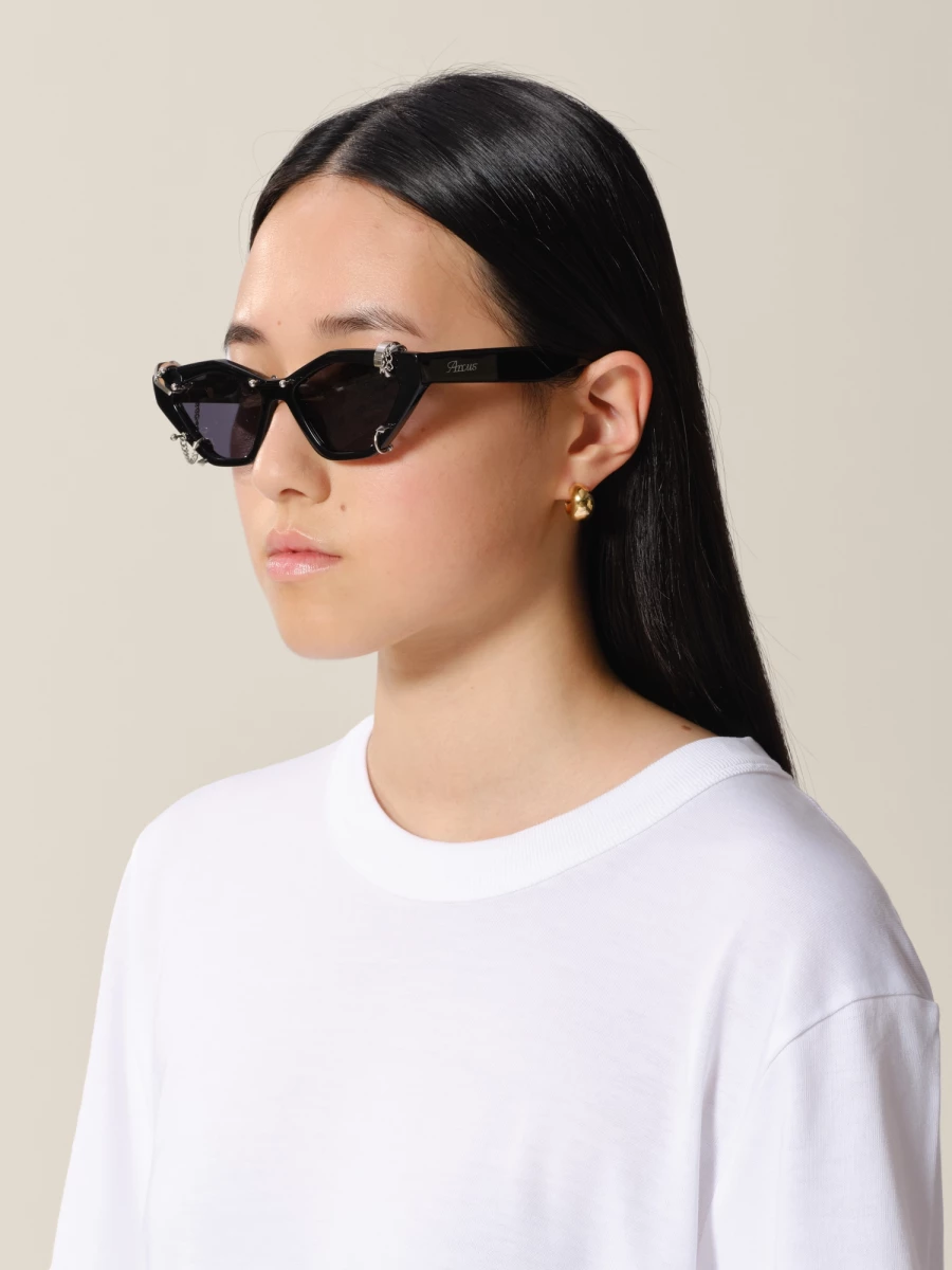 Black 'Auriga' Alpha Piercings Sunglasses