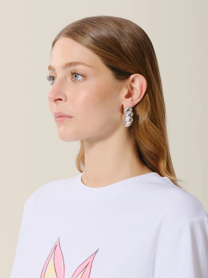 Orecchini Argento 'Curl Creoles' in argento 925