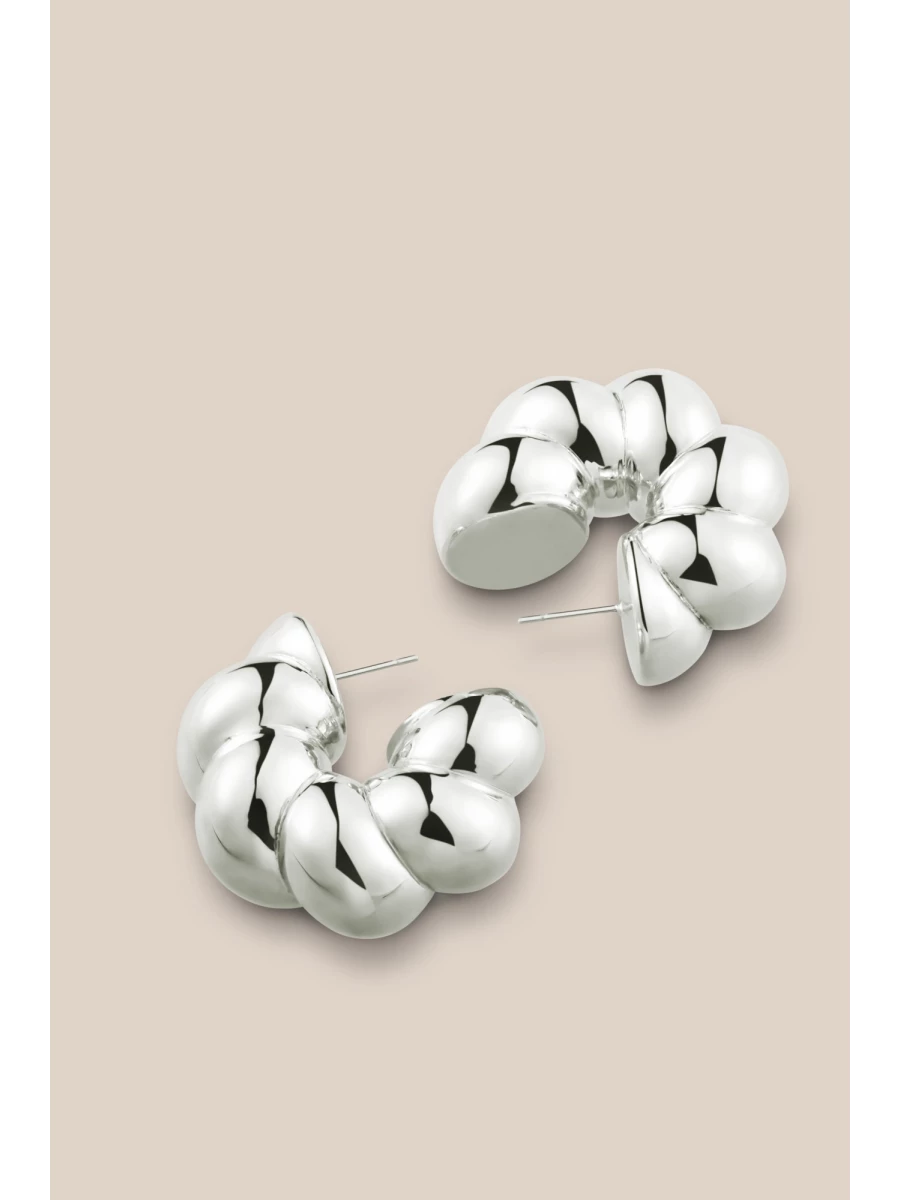 Orecchini Argento 'Curl Creoles' in argento 925