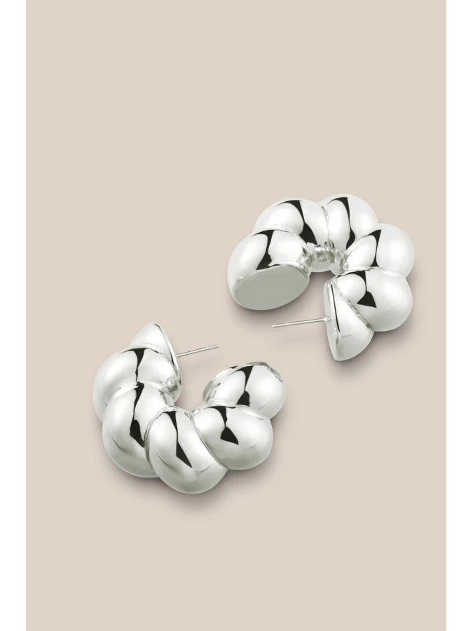 Orecchini Argento 'Curl Creoles' in argento 925