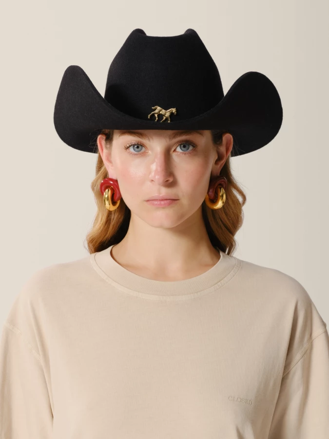 Gold and Bordeaux 'Cumulus' Sterling Silver Lacquered Wood Earrings