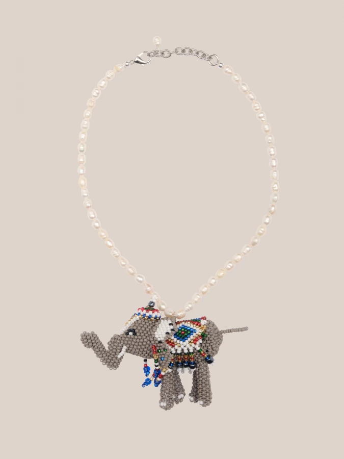 Collana 'Elephant' di perle realizzata a mano