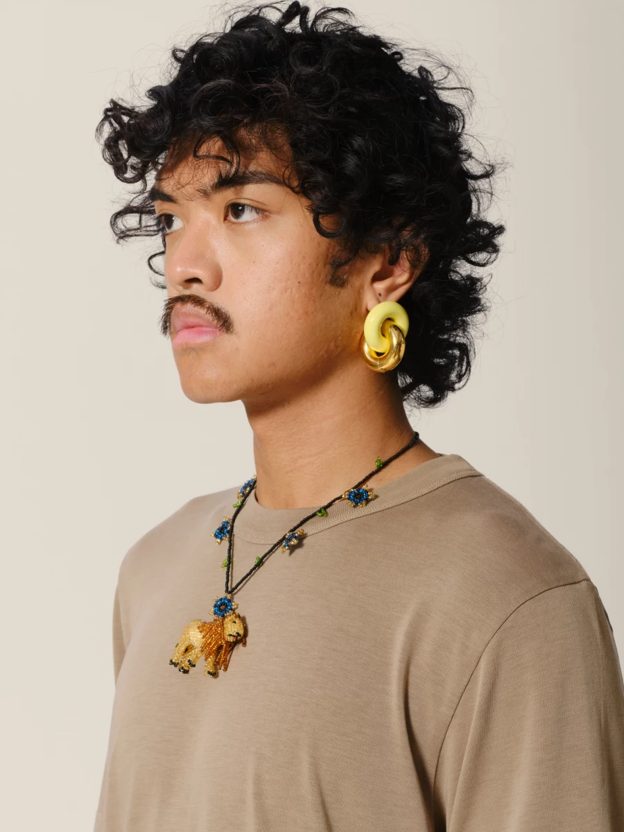 Lion Flowers' Handmade Beads Necklace