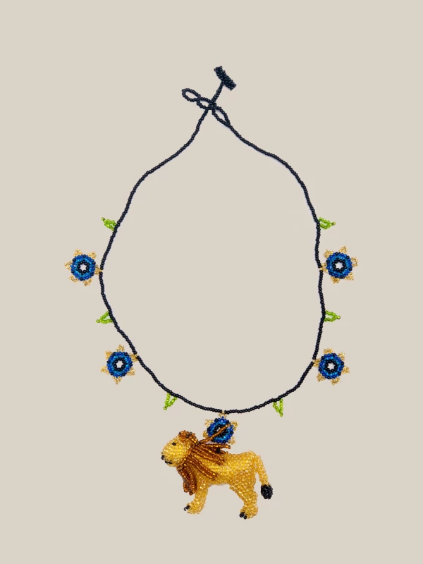 Lion Flowers' Handmade Beads Necklace