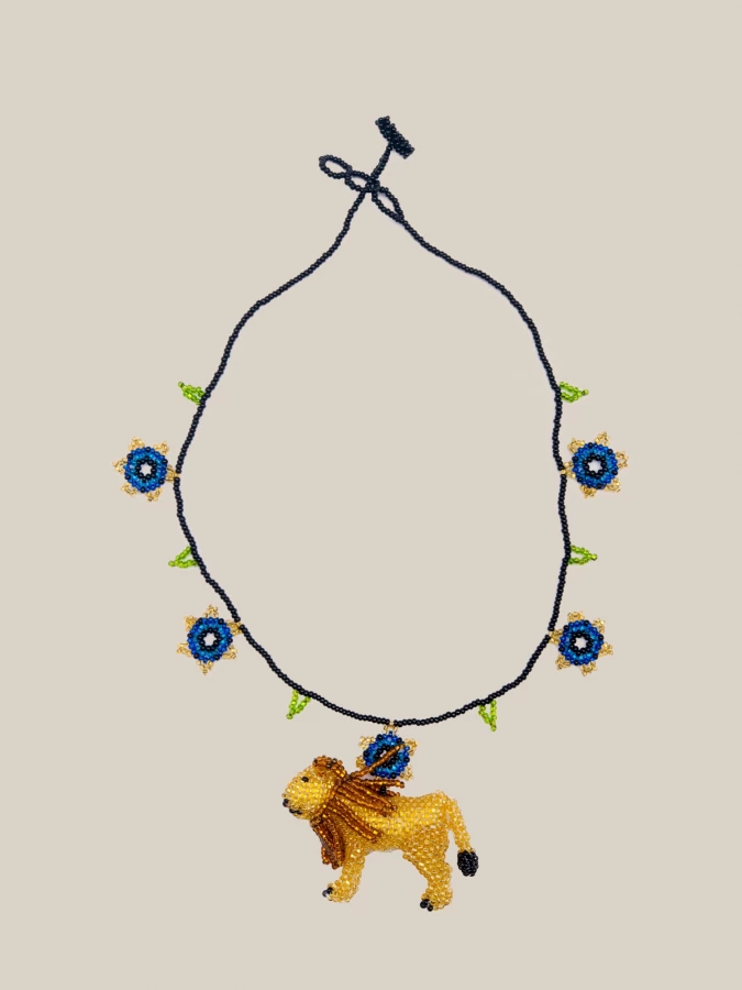 Lion Flowers' Handmade Beads Necklace