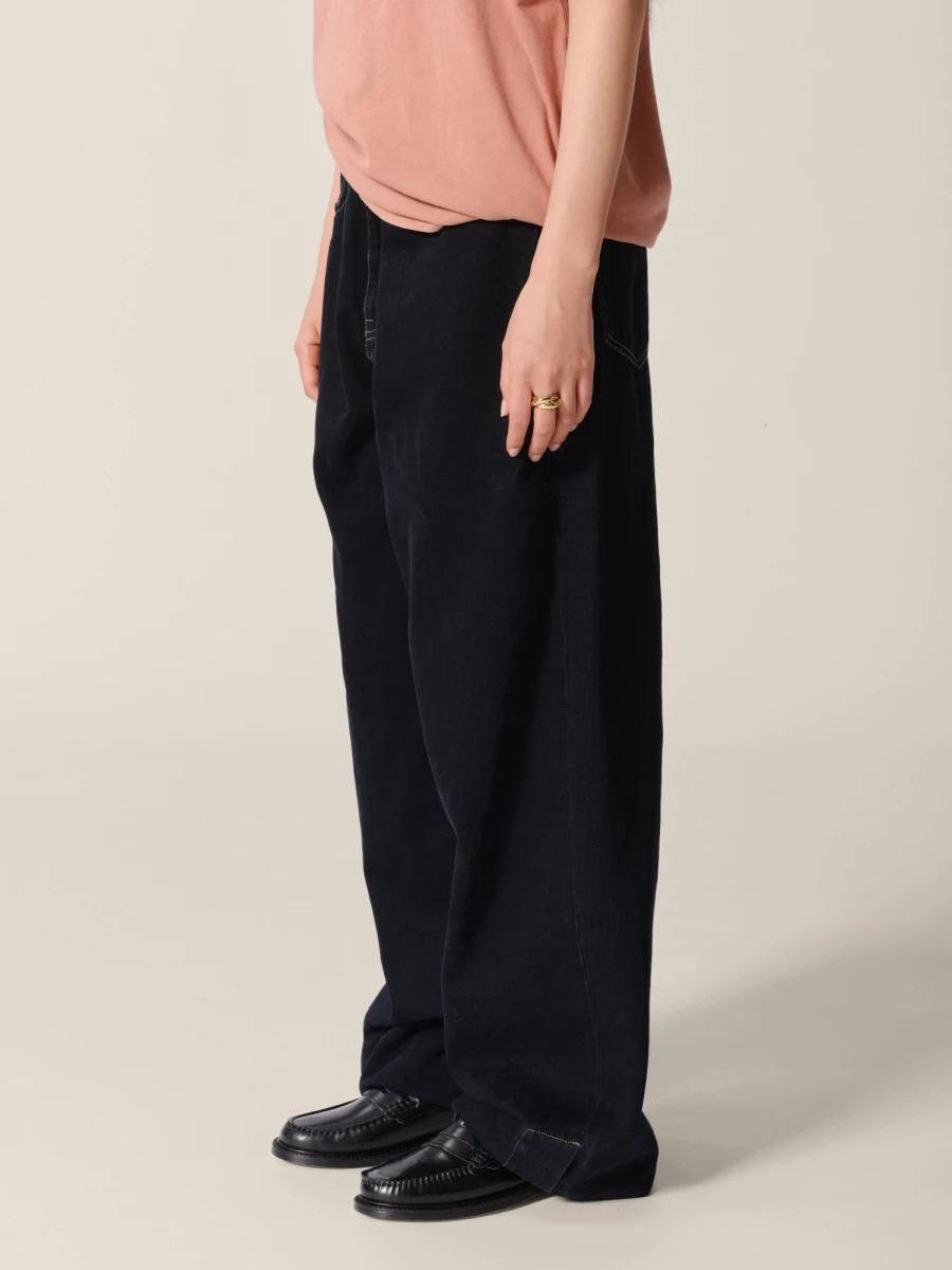 Black 'Track Jeans' straight waist 80s