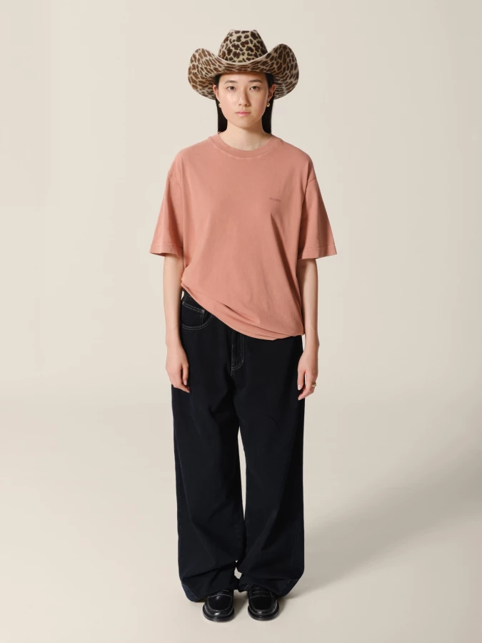 Track Jeans' neri dritti anni '80 con cordoncino