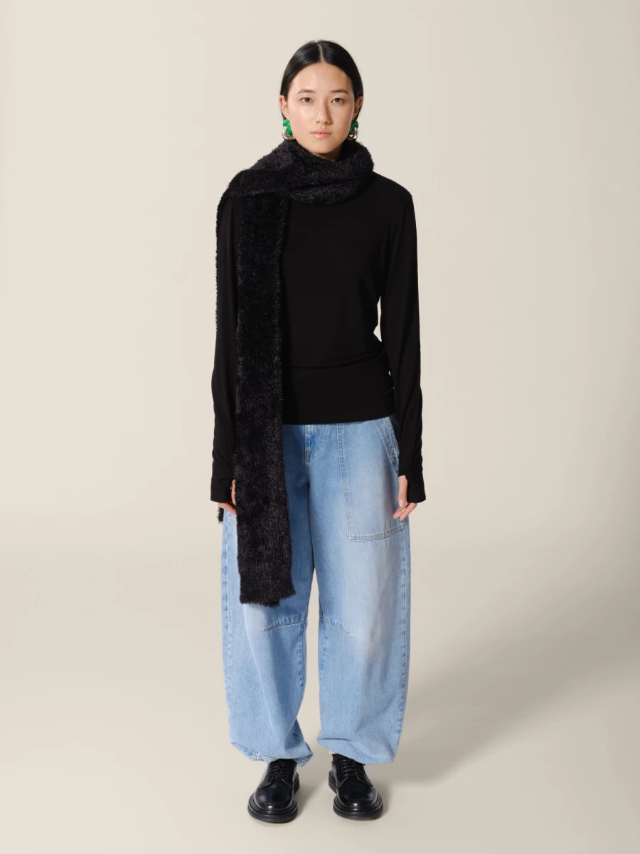 Black 'Traisor' Twisted Turtleneck