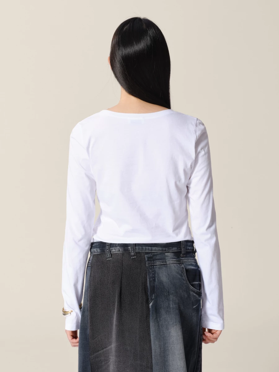 T-Shirt Bianca 'Tilda' 2in1 in Cotone