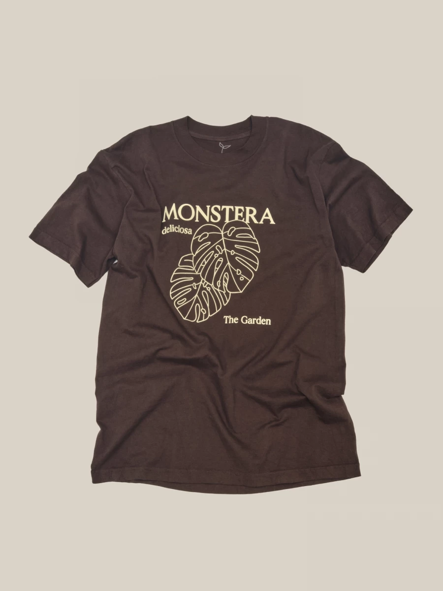 Brown 'Plantlover' Printed T-Shirt