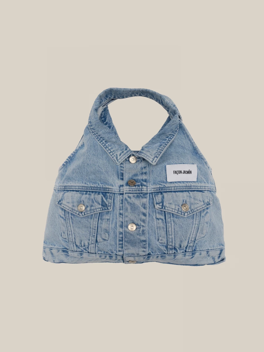 Borsa Blu Chiaro 'Aya Small' in Denim